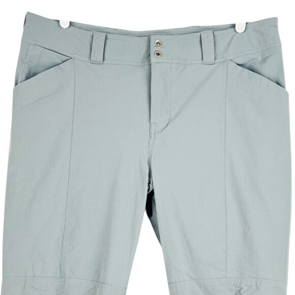 REI Co-Op Women Outdoor Hiking Pants Size 16 Stretch Nylon Gray Adjustable Ankle - Picture 3 of 12